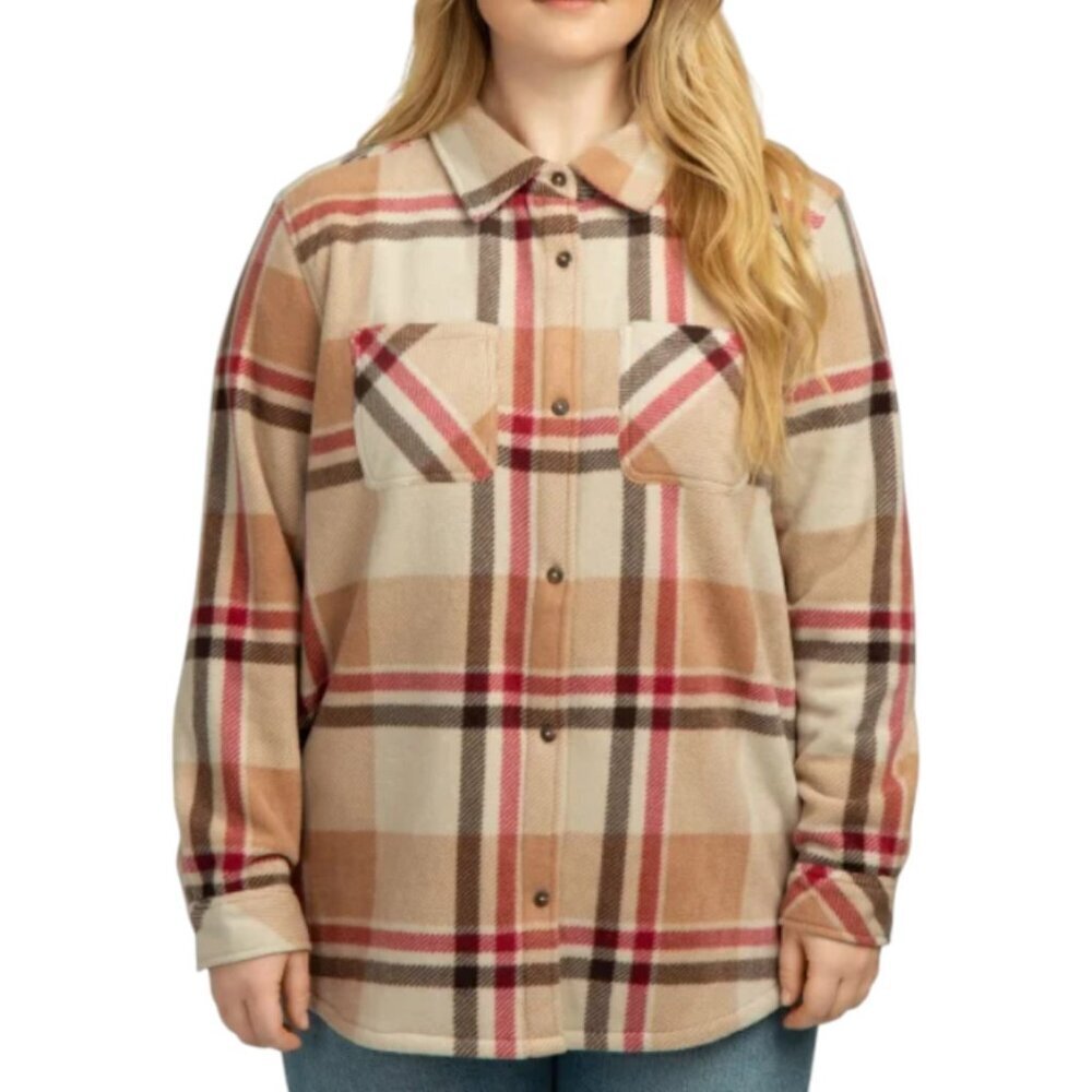 NEW RealTree Bonded Fleece Shacket | Tan